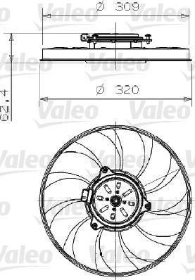 Valeo 696002 - Вентилятор, охолодження двигуна autozip.com.ua