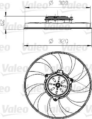 Valeo 696024 - Вентилятор, охолодження двигуна autozip.com.ua