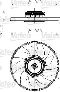 Valeo 696027 - Вентилятор, охолодження двигуна autozip.com.ua