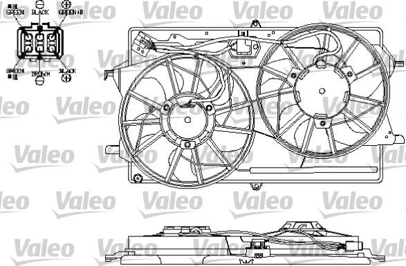 Valeo 696154 - Вентилятор, охолодження двигуна autozip.com.ua