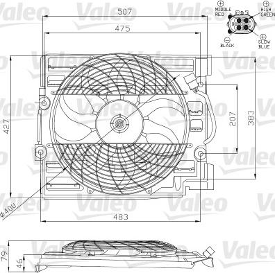 Valeo 696120 - Вентилятор, охолодження двигуна autozip.com.ua