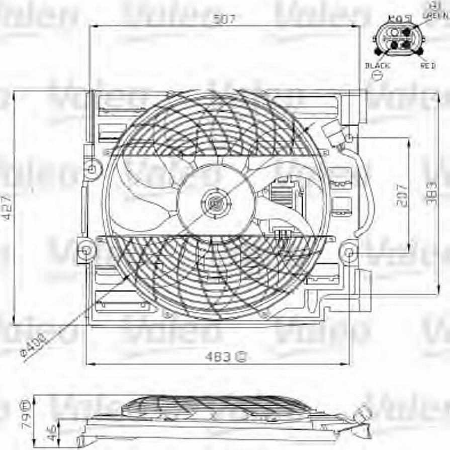 Valeo 696121 - Вентилятор, охолодження двигуна autozip.com.ua