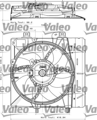 Valeo 696393 - Вентилятор, охолодження двигуна autozip.com.ua