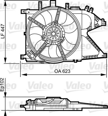 Valeo 696383 - Вентилятор, охолодження двигуна autozip.com.ua