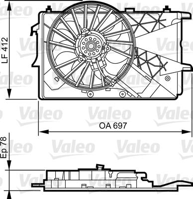 Valeo 696373 - Вентилятор, охолодження двигуна autozip.com.ua