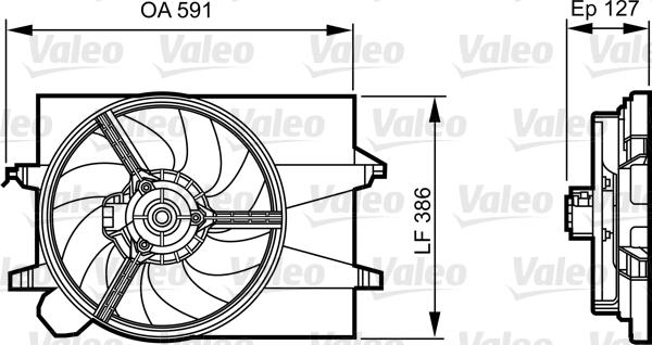 Valeo 696278 - Вентилятор, охолодження двигуна autozip.com.ua