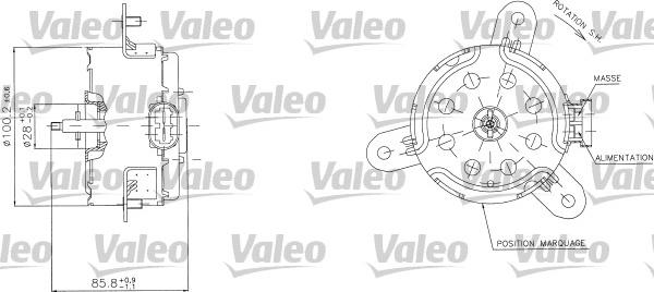 Valeo 698408 - Електродвигун, вентилятор радіатора autozip.com.ua