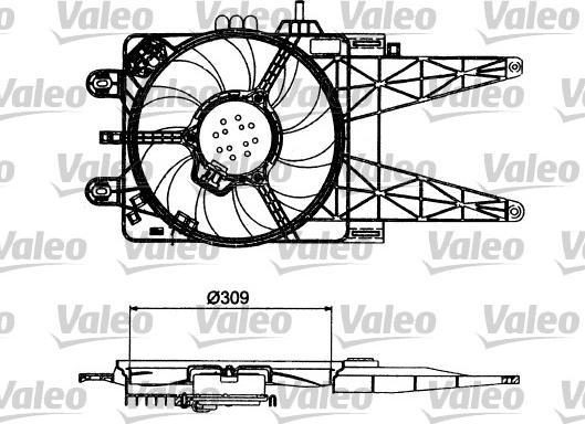 Valeo 698484 - Вентилятор, охолодження двигуна autozip.com.ua