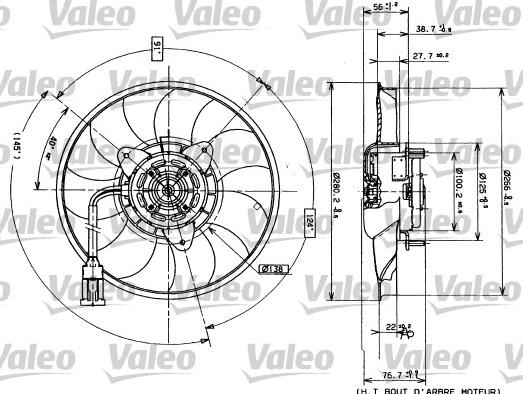 Valeo 698423 - Вентилятор, охолодження двигуна autozip.com.ua