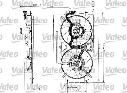 Valeo 698525 - Вентилятор, охолодження двигуна autozip.com.ua