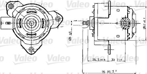 Valeo 698317 - Електродвигун, вентилятор радіатора autozip.com.ua