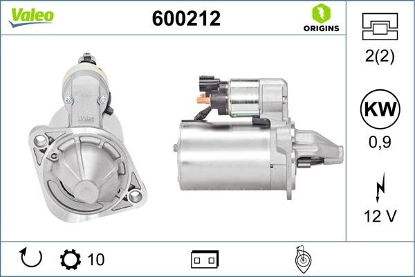 VALEO 600212 - Стартер autozip.com.ua
