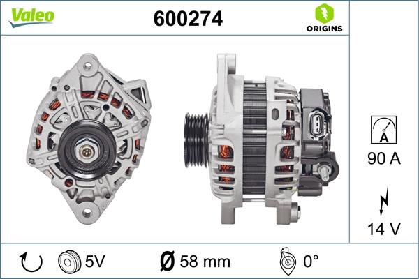 VALEO 600274 - Генератор autozip.com.ua