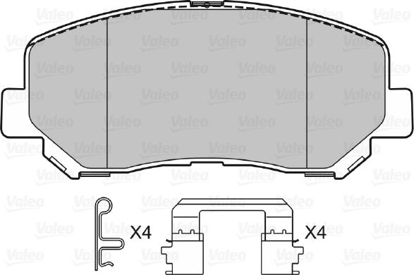 Valeo 601487 - Гальмівні колодки, дискові гальма autozip.com.ua