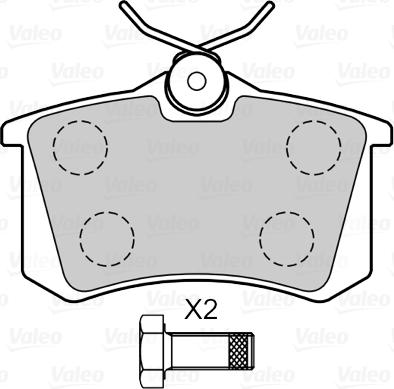 VALEO 601428 - Гальмівні колодки, дискові гальма autozip.com.ua