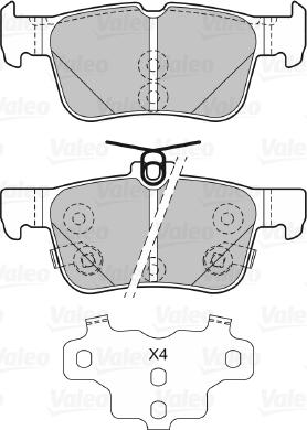 VALEO 601479 - Гальмівні колодки, дискові гальма autozip.com.ua
