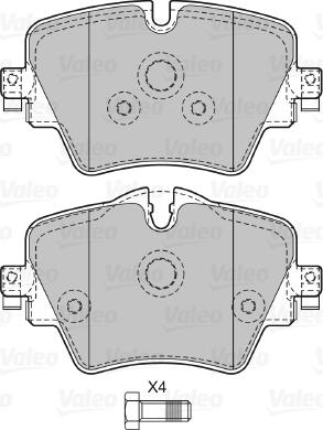 Valeo 601470 - Гальмівні колодки, дискові гальма autozip.com.ua