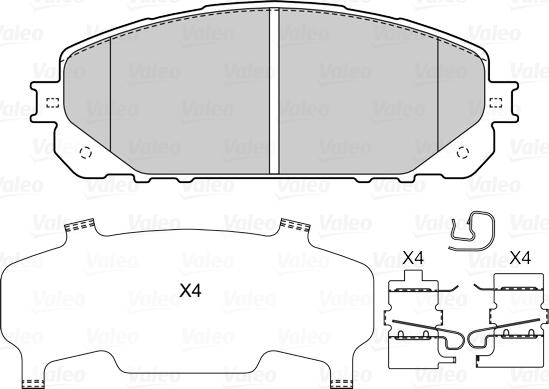 Valeo 601540 - Гальмівні колодки, дискові гальма autozip.com.ua