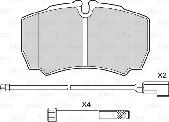 Valeo 601577 - Гальмівні колодки, дискові гальма autozip.com.ua