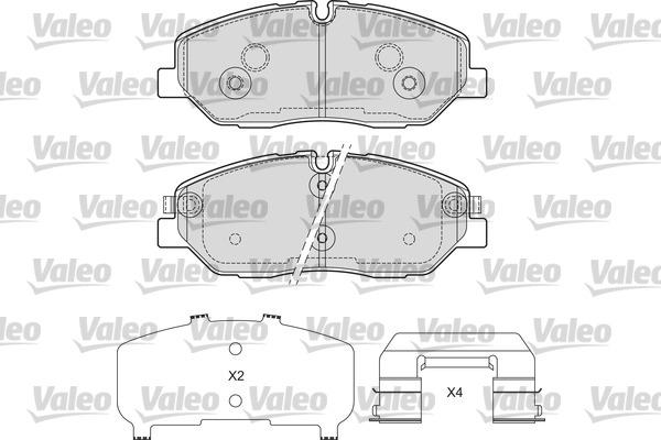 Valeo 601691 - Гальмівні колодки, дискові гальма autozip.com.ua