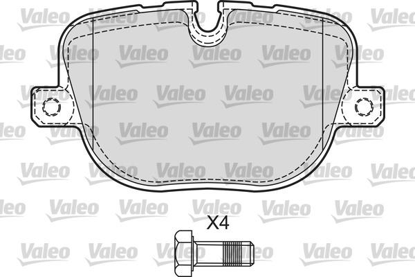 Valeo 601655 - Гальмівні колодки, дискові гальма autozip.com.ua