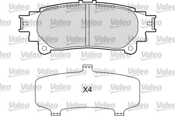 VALEO 601658 - Гальмівні колодки, дискові гальма autozip.com.ua