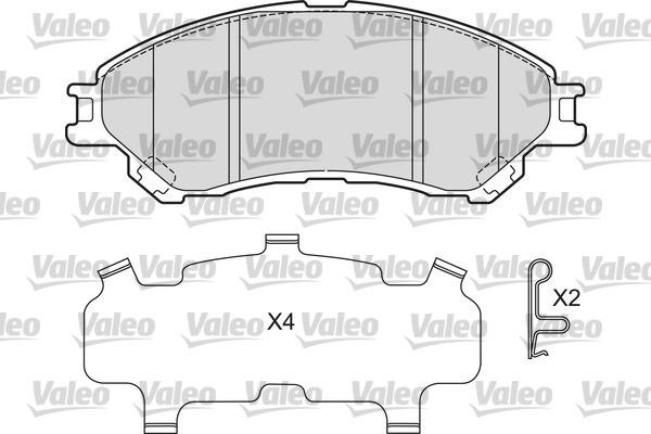 Valeo 601667 - Гальмівні колодки, дискові гальма autozip.com.ua