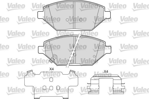 Valeo 601686 - Гальмівні колодки, дискові гальма autozip.com.ua