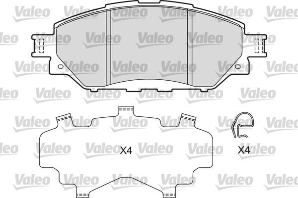 Valeo 601681 - Гальмівні колодки, дискові гальма autozip.com.ua