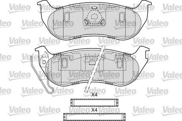 Valeo 601683 - Гальмівні колодки, дискові гальма autozip.com.ua