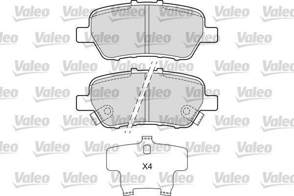 Valeo 601674 - Гальмівні колодки, дискові гальма autozip.com.ua