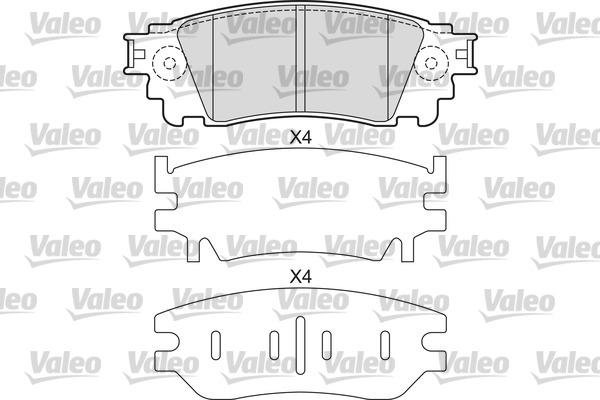 Valeo 601678 - Гальмівні колодки, дискові гальма autozip.com.ua