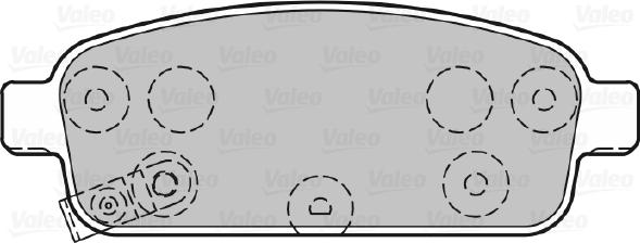 Valeo 601055 - Гальмівні колодки, дискові гальма autozip.com.ua