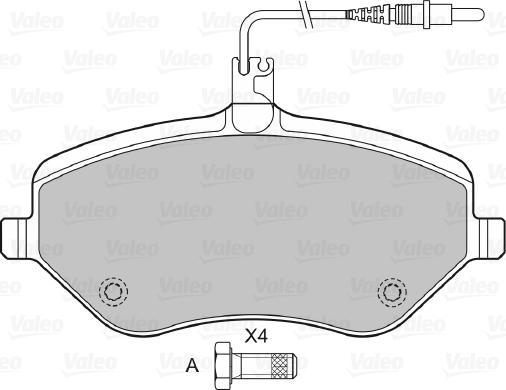 Valeo 601072 - Гальмівні колодки, дискові гальма autozip.com.ua