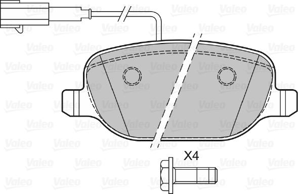 Valeo 601143 - Гальмівні колодки, дискові гальма autozip.com.ua