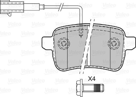 Valeo 601142 - Гальмівні колодки, дискові гальма autozip.com.ua