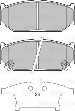 Valeo 601309 - Гальмівні колодки, дискові гальма autozip.com.ua