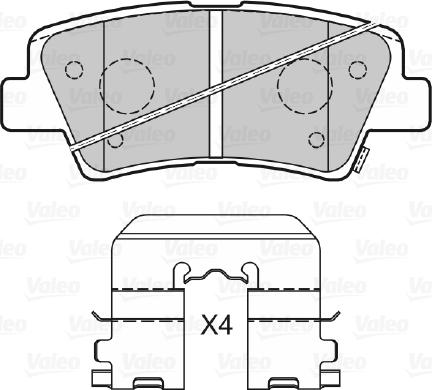 Valeo 601301 - Гальмівні колодки, дискові гальма autozip.com.ua