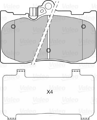 VALEO 601316 - Гальмівні колодки, дискові гальма autozip.com.ua