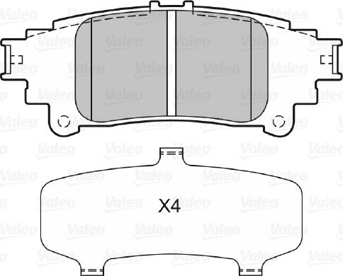 VALEO 601312 - Гальмівні колодки, дискові гальма autozip.com.ua