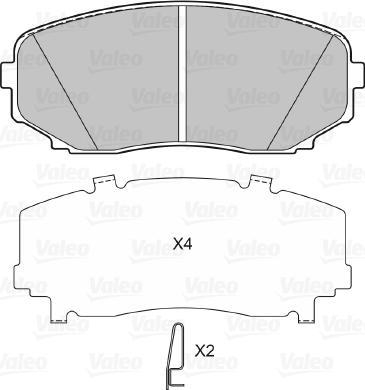 Valeo 601335 - Гальмівні колодки, дискові гальма autozip.com.ua