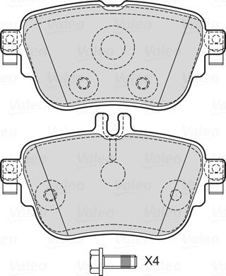 Valeo 601740 - Гальмівні колодки, дискові гальма autozip.com.ua