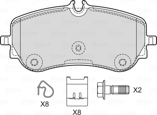 Valeo 601741 - Гальмівні колодки, дискові гальма autozip.com.ua