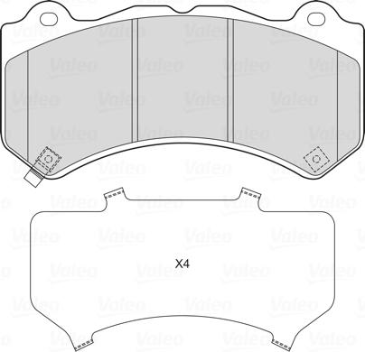 Valeo 601751 - Гальмівні колодки, дискові гальма autozip.com.ua