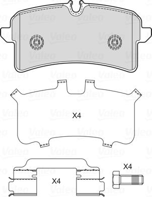 Valeo 601753 - Гальмівні колодки, дискові гальма autozip.com.ua