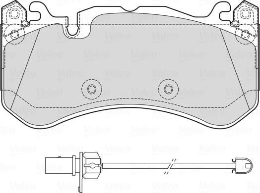 Valeo 601763 - Гальмівні колодки, дискові гальма autozip.com.ua