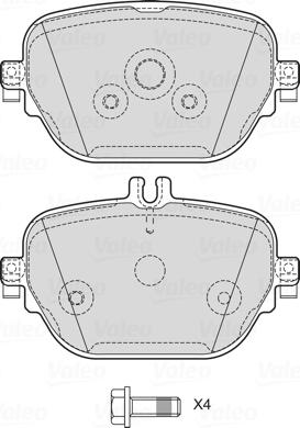 Valeo 601767 - Гальмівні колодки, дискові гальма autozip.com.ua