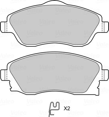 Valeo 601704 - Гальмівні колодки, дискові гальма autozip.com.ua