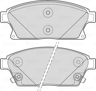 Valeo 601705 - Гальмівні колодки, дискові гальма autozip.com.ua