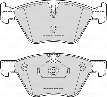 Valeo 601711 - Гальмівні колодки, дискові гальма autozip.com.ua